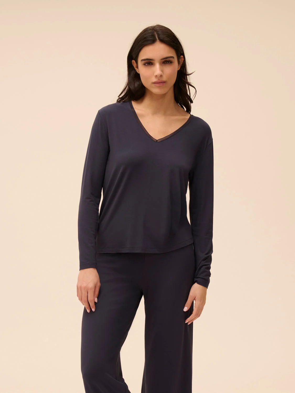 Aurore Long Sleeve Night Top - Full MoonRegular price