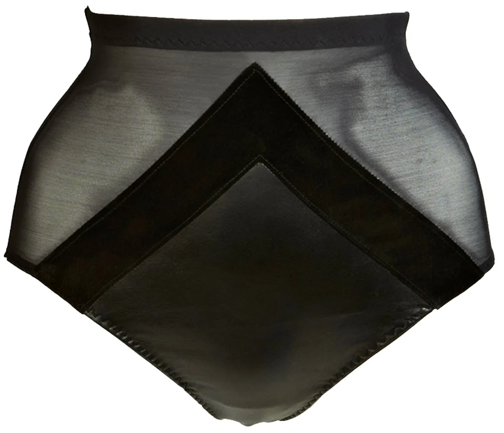 Ava Leather & Suede High Waist Brief