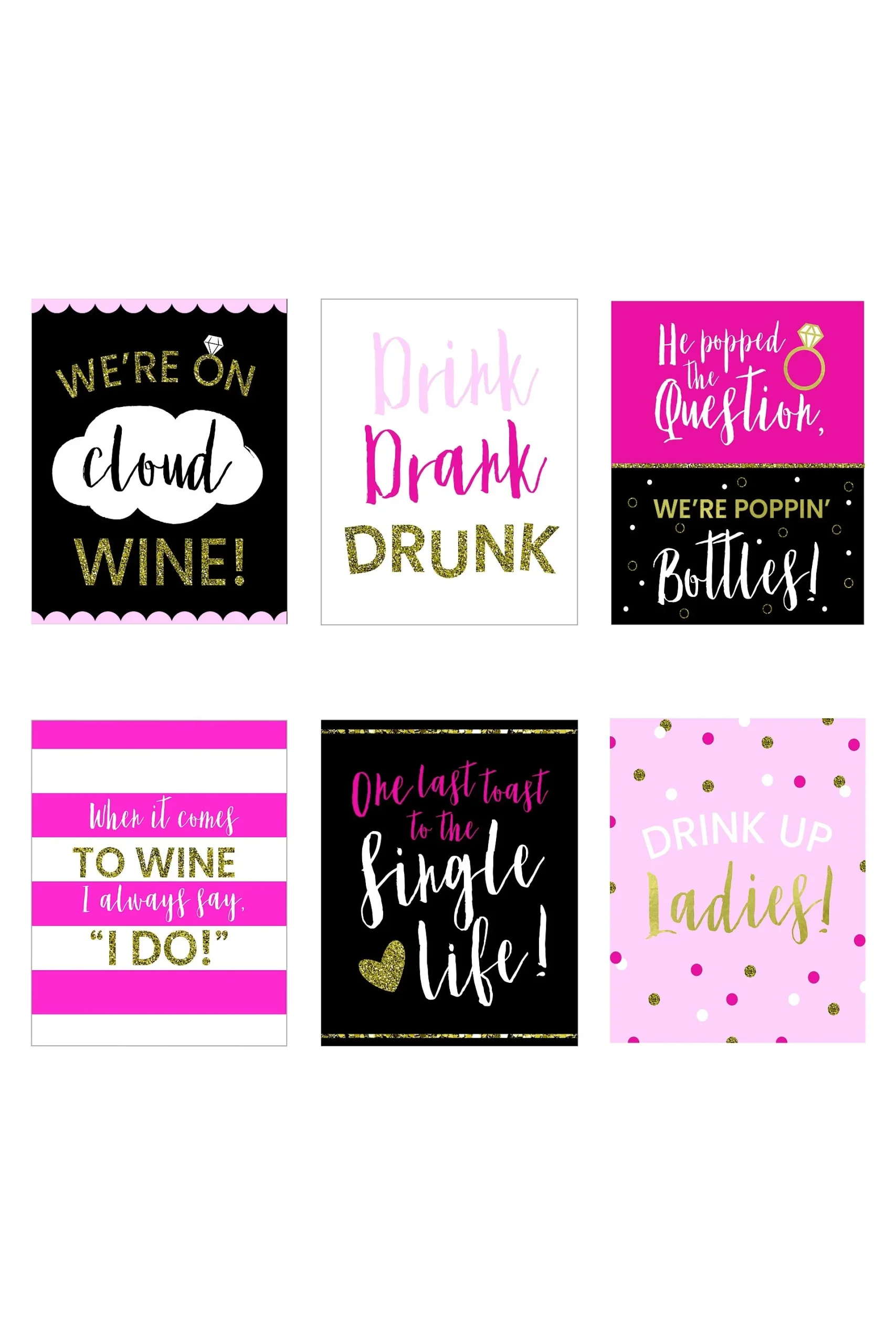Bachelorette Party Wine Bottle Label Set