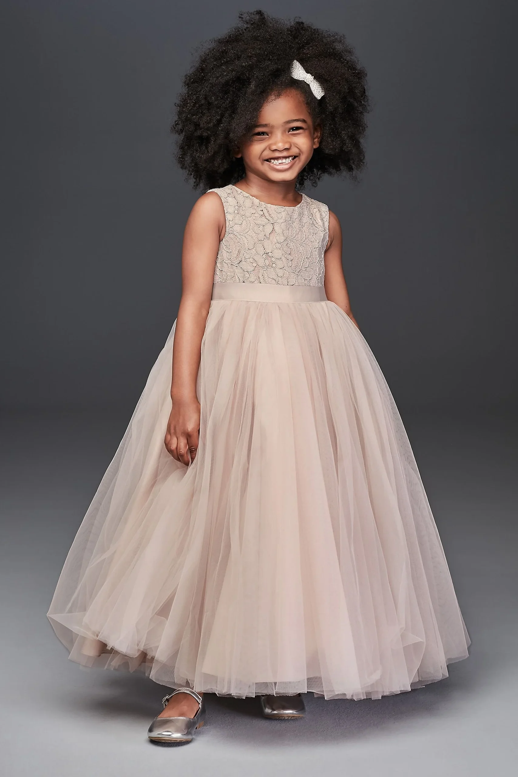 Ball Gown Flower Girl Dress with Heart Cutout