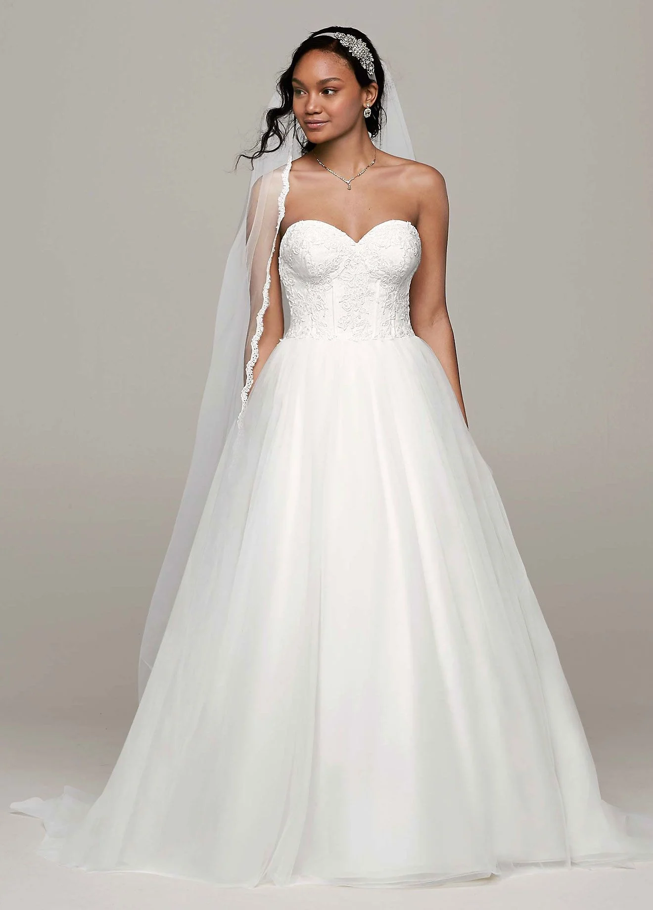 Ball Gown with Lace Corset Bodice