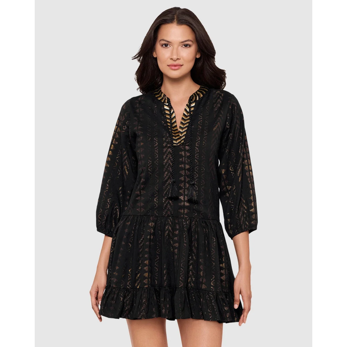 Beach Etc Mini Length Jacquard Cotton Beach Dress