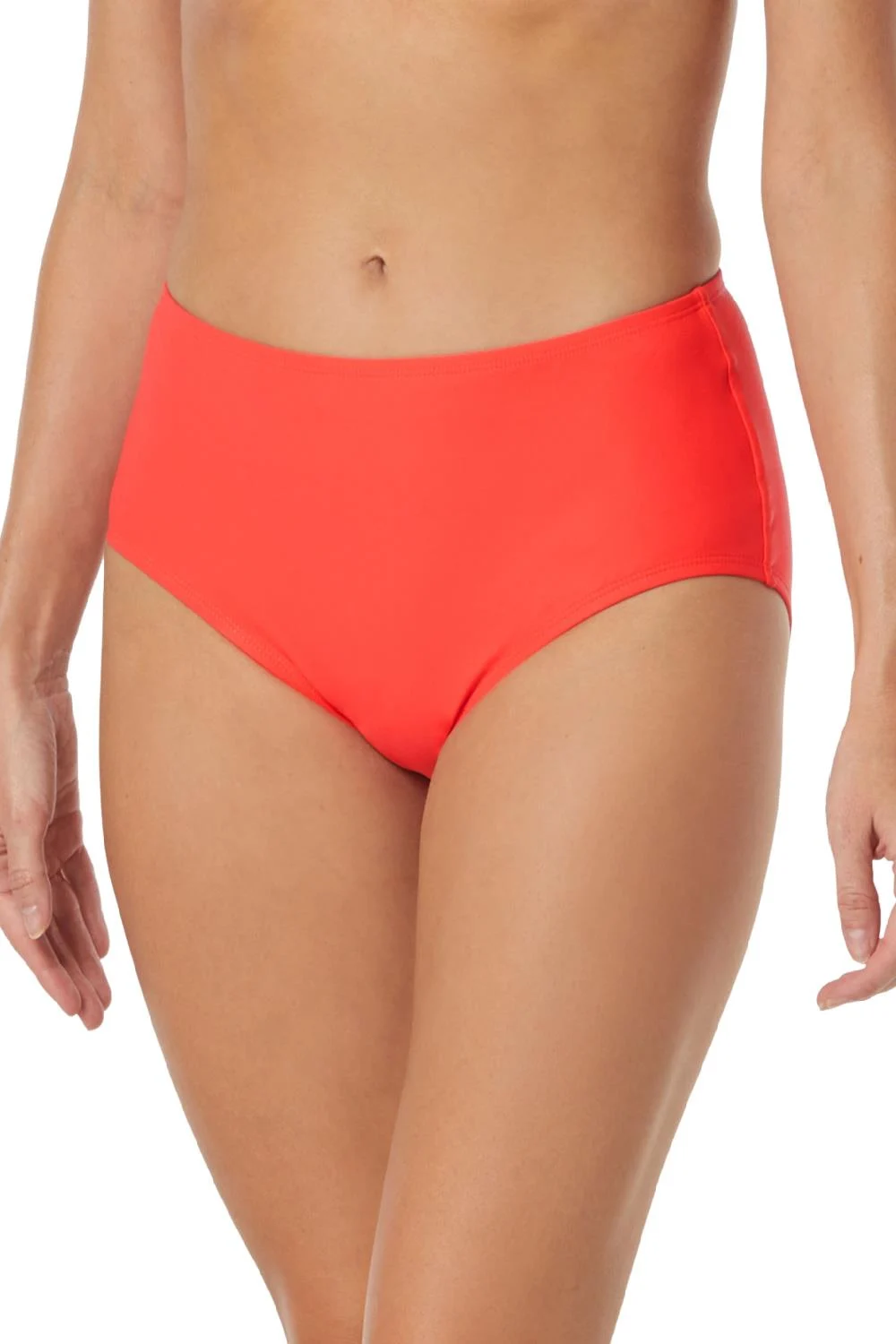 Beach House Chloe High Waisted Bikini Bottom, Red Sunset (H58433)