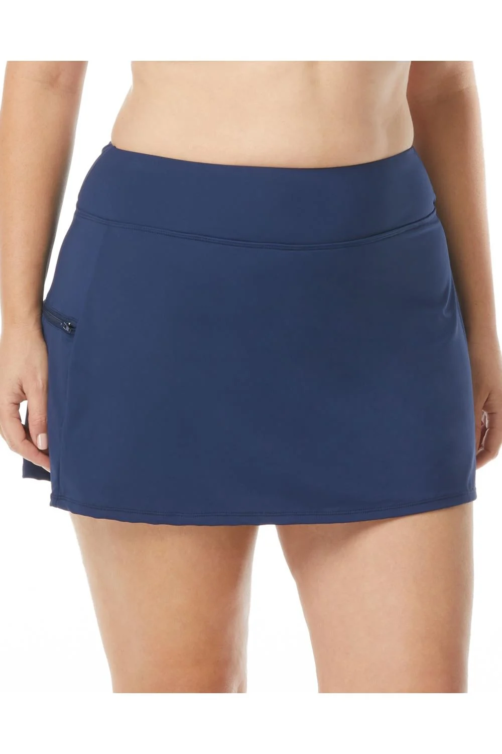 Beach House Emma Plus Pull-On Swim Skort, Admiral Blue (HW58058)