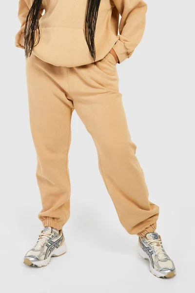 Beige High Waisted Pocket Detail Cuffed Joggers- Avery