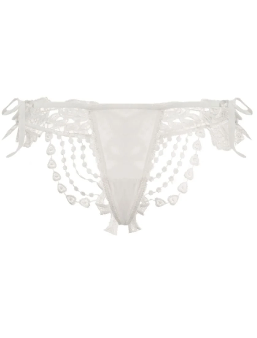 Bisoux lace-detail thong