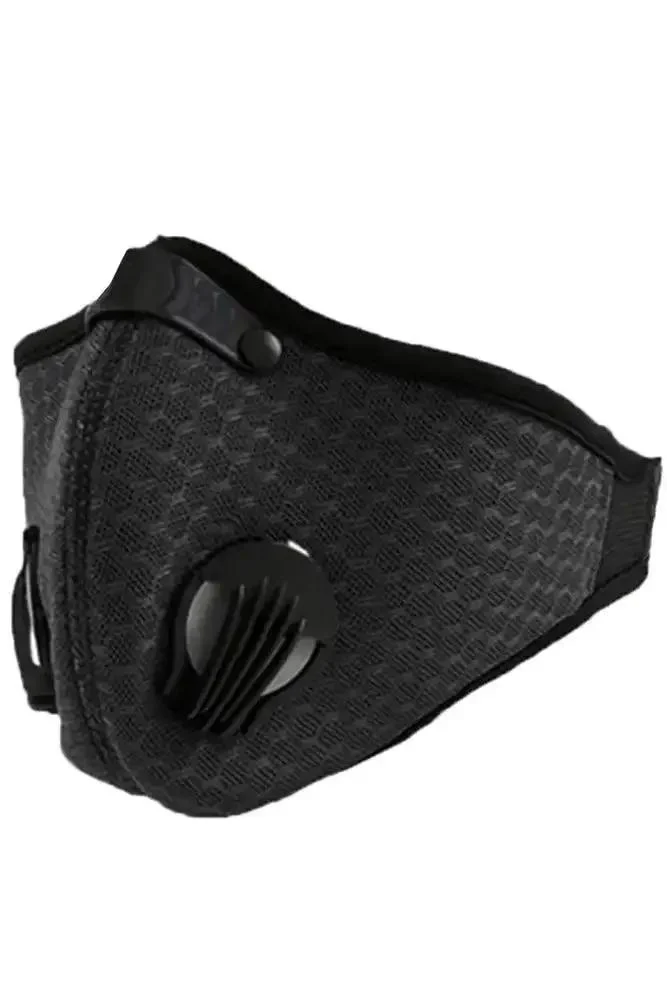Black Netted Filter One Piece Face Mask