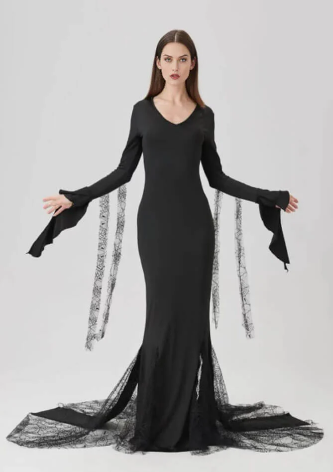 Black Witch Gothic Maxi Dress