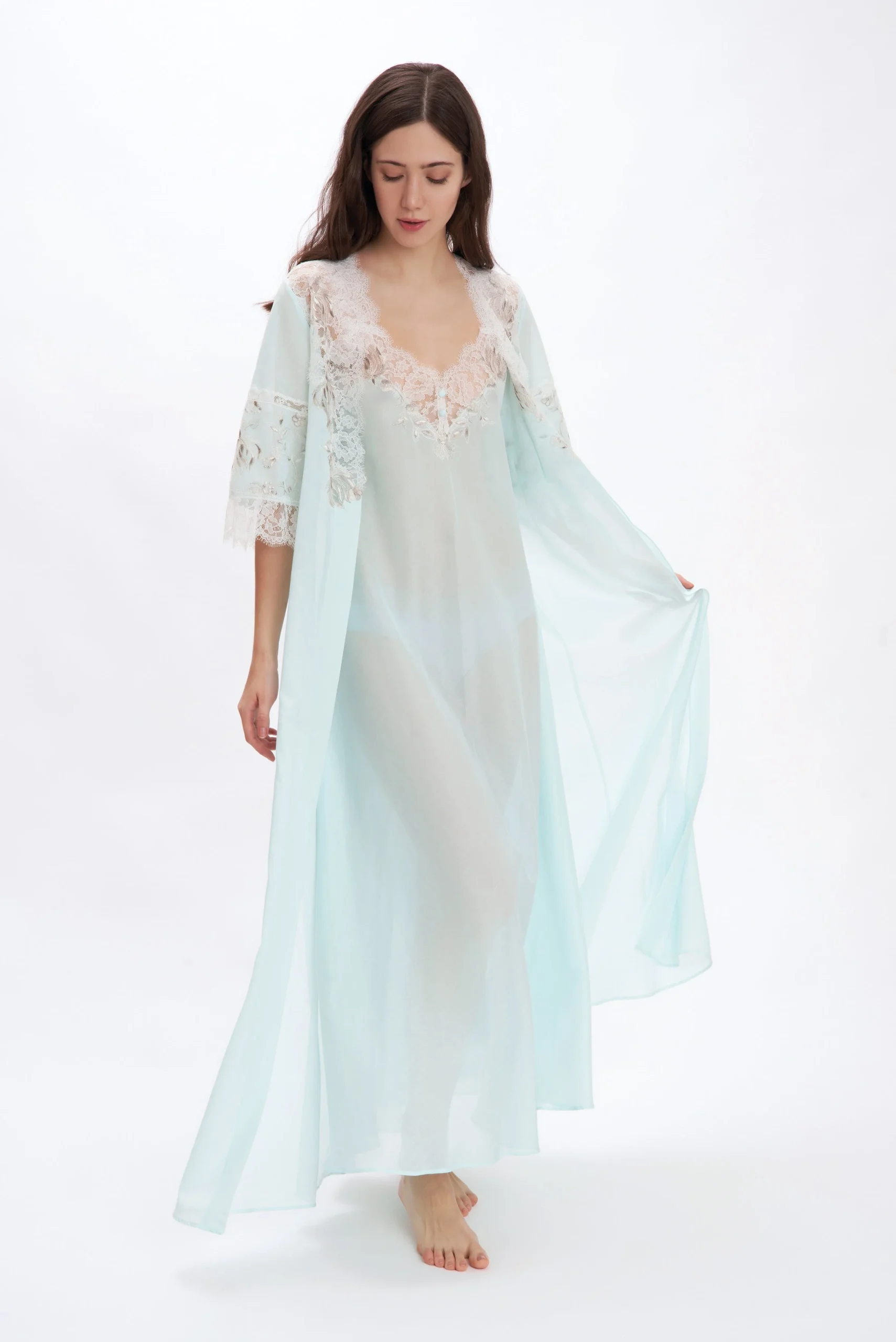 Blue Danube - Mussola Cotton Robe