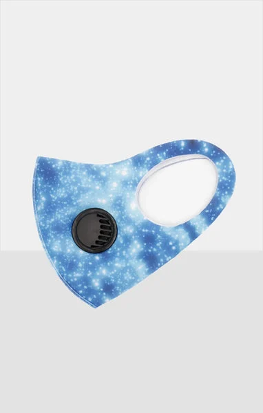 Blue Galaxy Print Filtered Face Mask - Kelsea