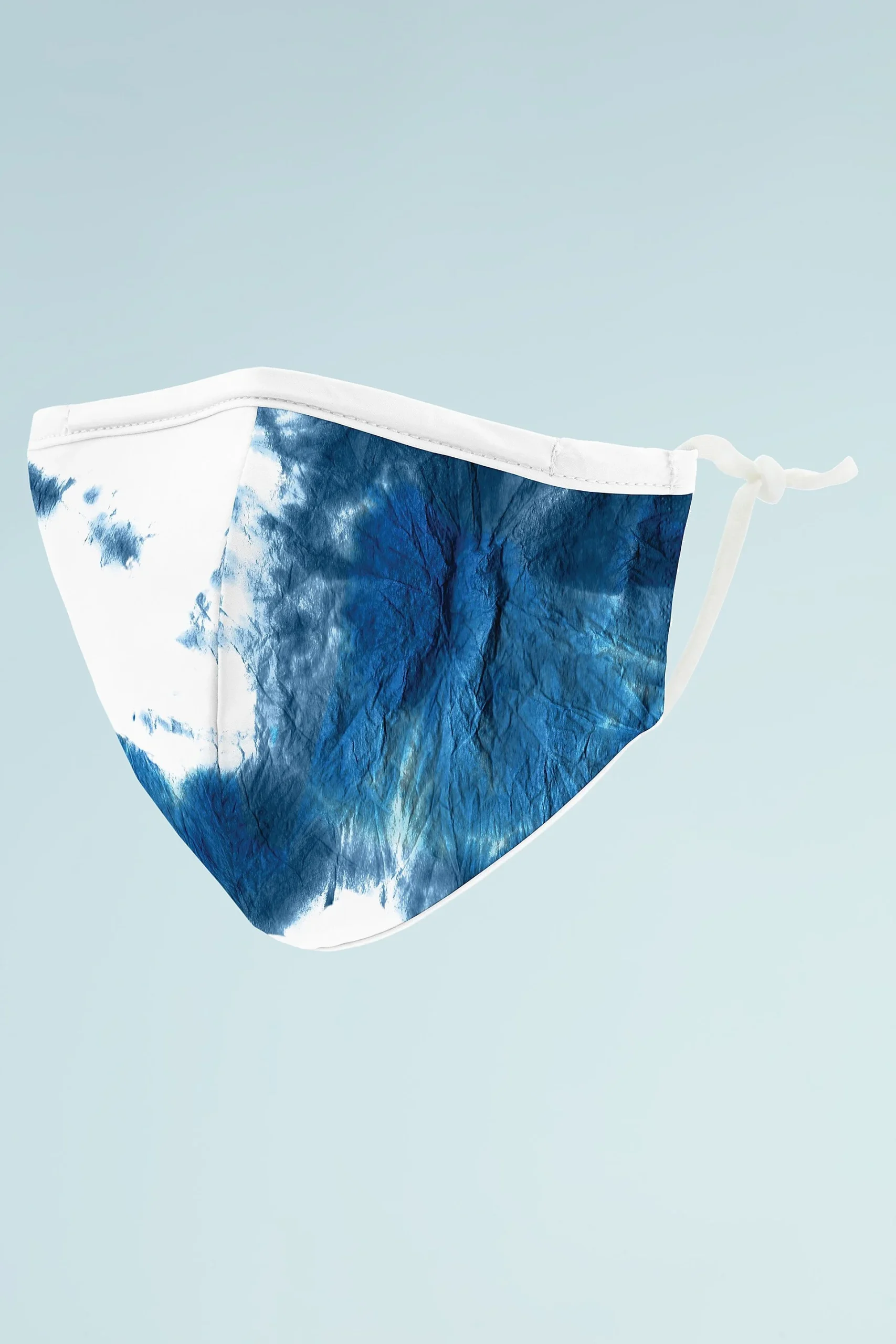 Blue Tie-Dye Kids Mask with Adjustable Ear Loops