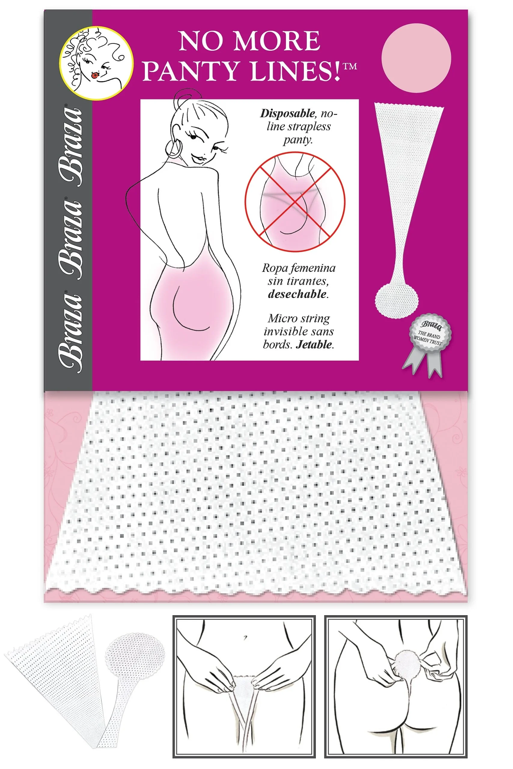Braza No More Panty Lines Strapless Underwear