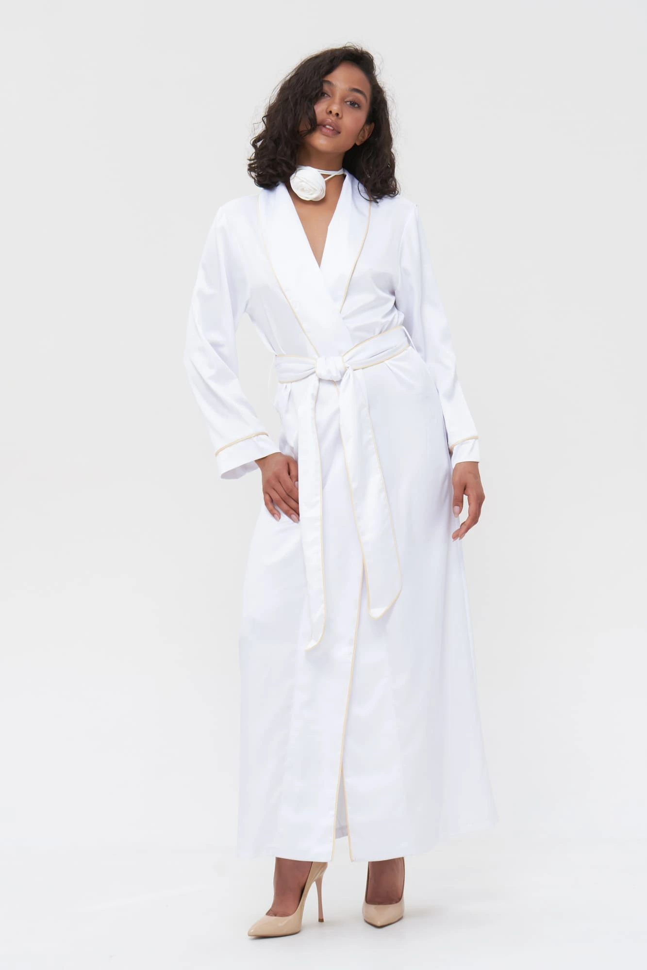 Bridal Dressing Gown in White