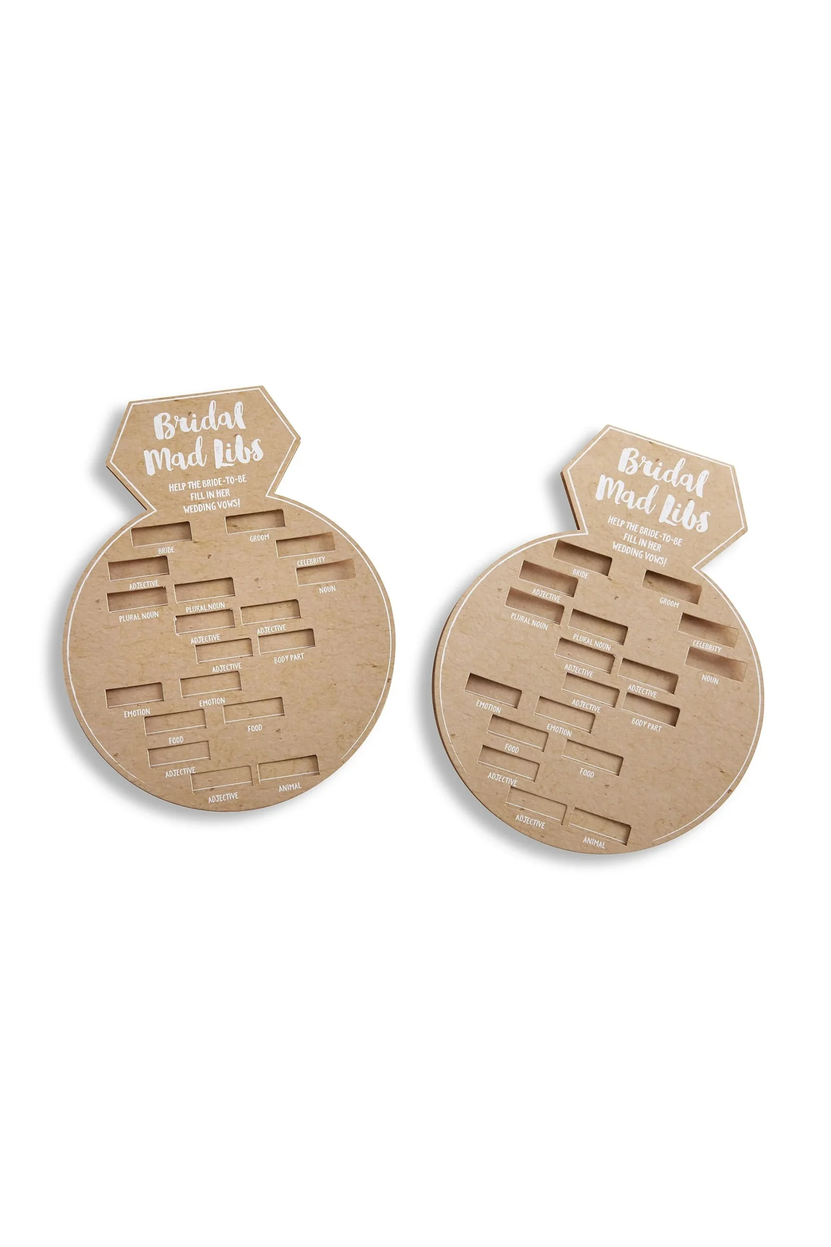 Bridal Shower Word Game Card Set