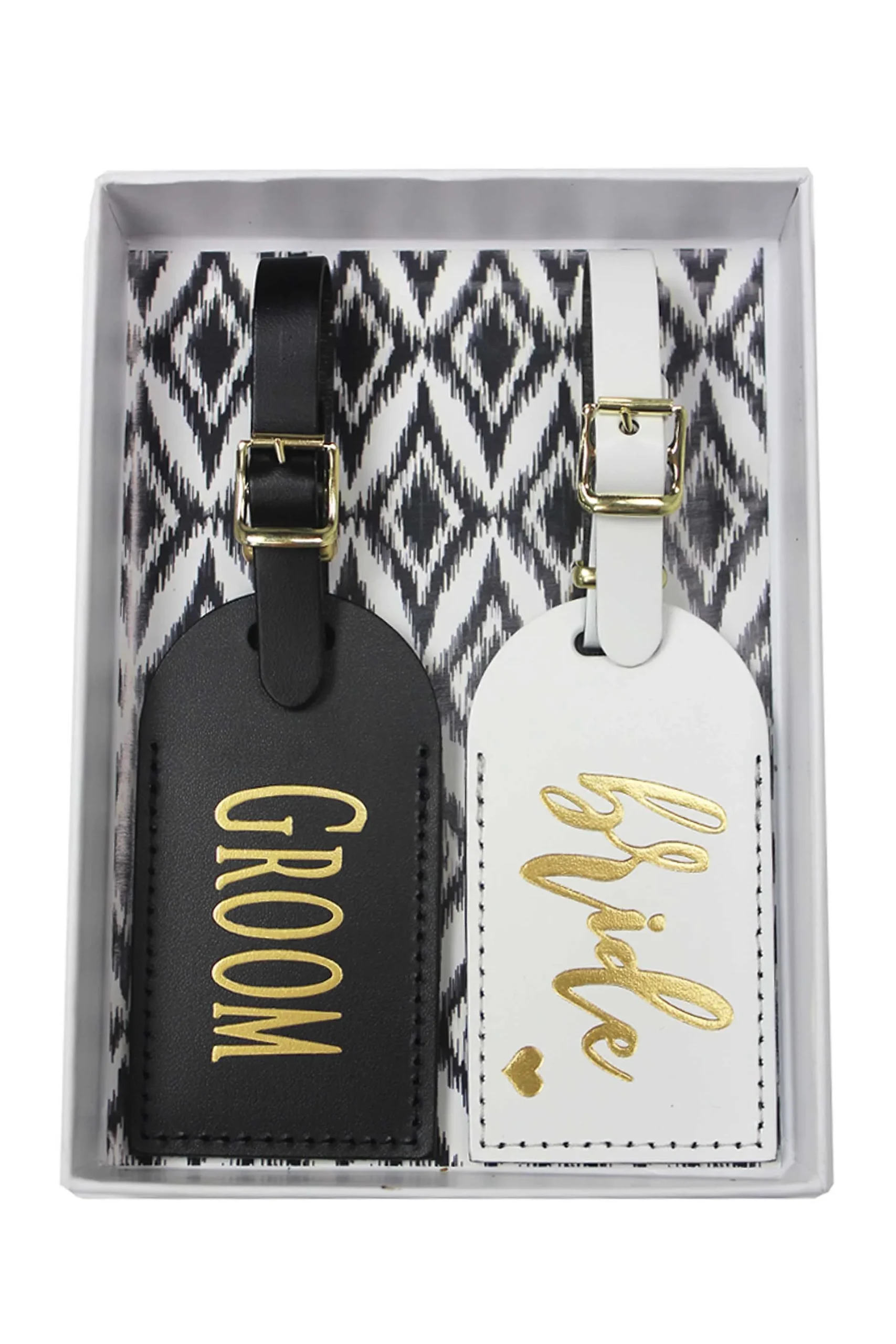 Bride and Groom Luggage Tag Set