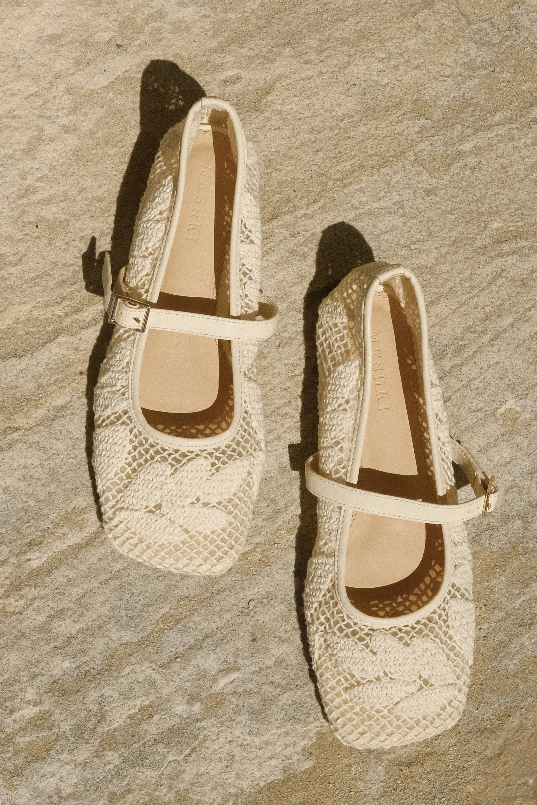 BrightonLace Applique Flats - Ivory