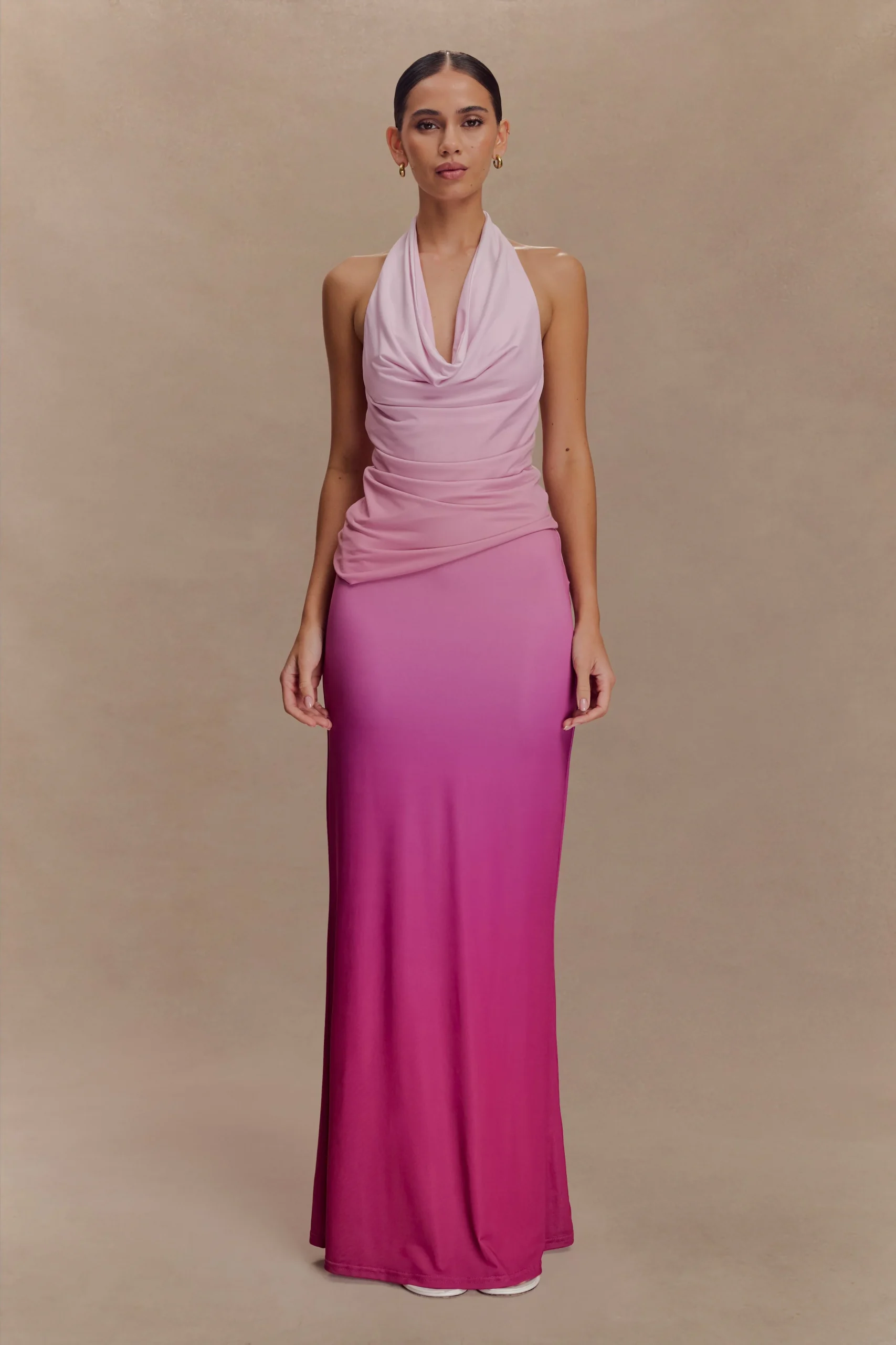 BrunaFINAL SALESlinky Fishtail Maxi Skirt - Ombre Pink