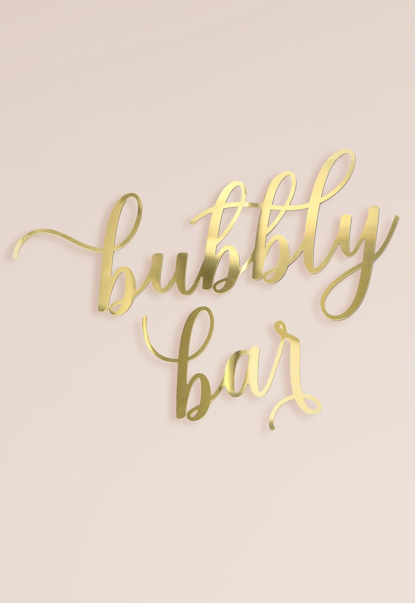 Bubbly Bar Gold Acrylic Sign