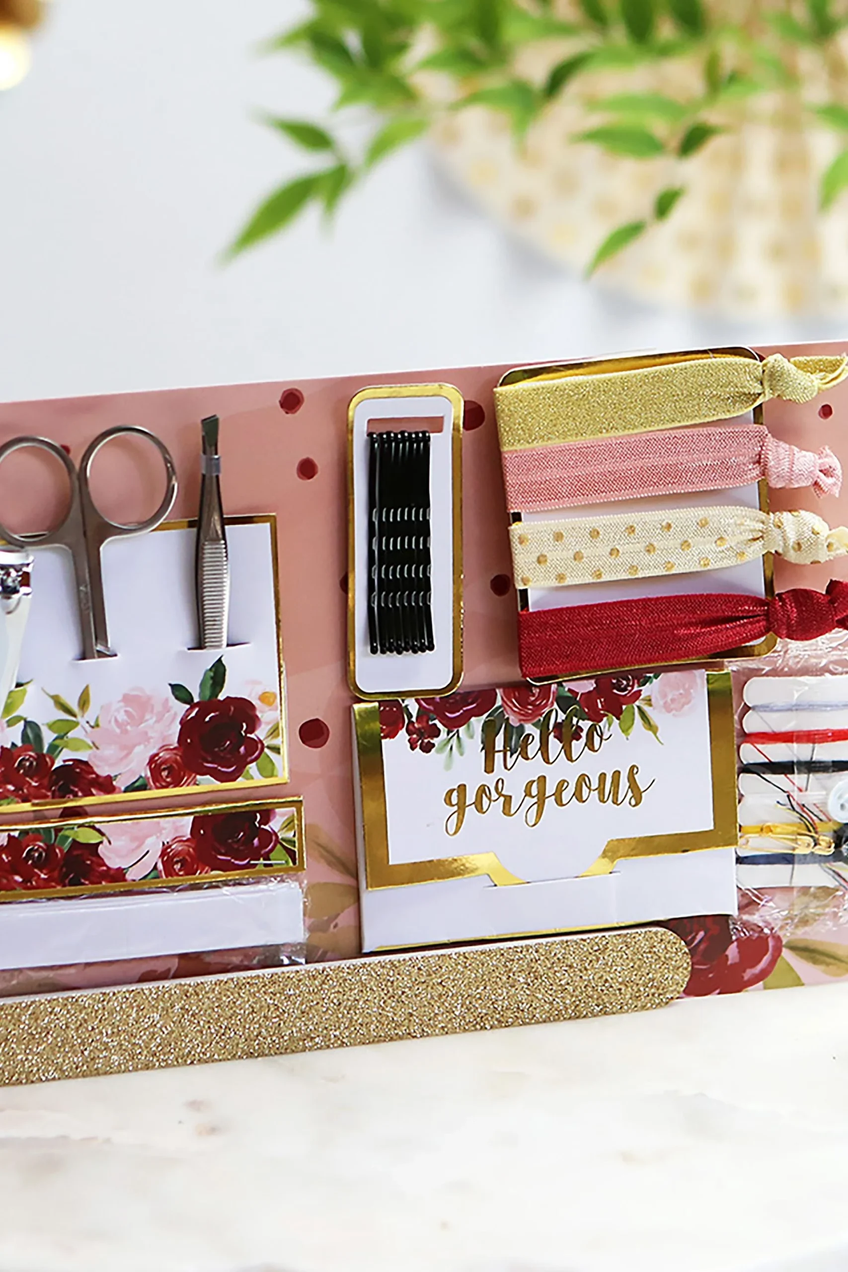 Burgundy Floral Wedding Survival Kit