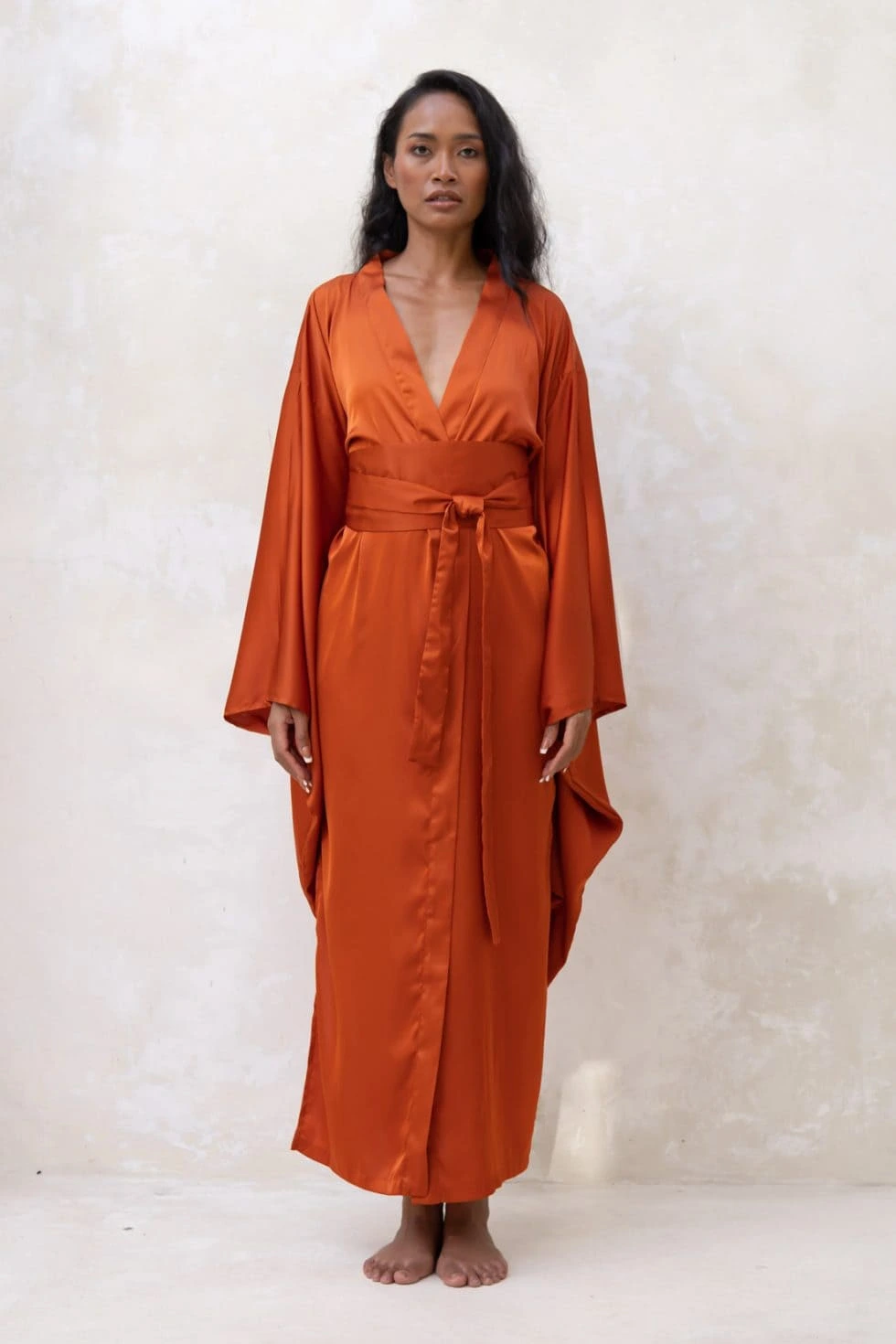 Burnt Orange Japanese Dressing Gown
