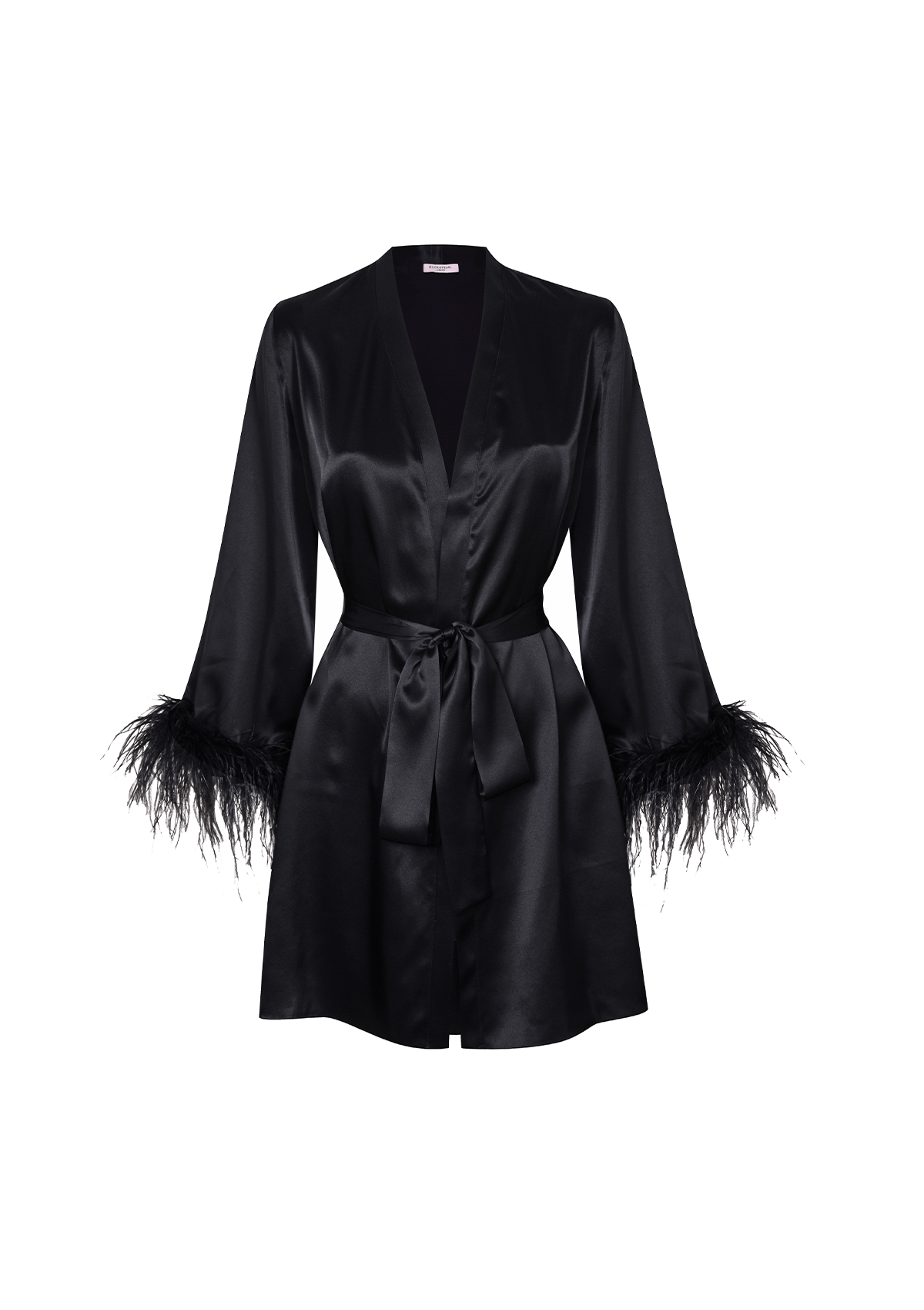 Camille Silk and Feather Short Robe