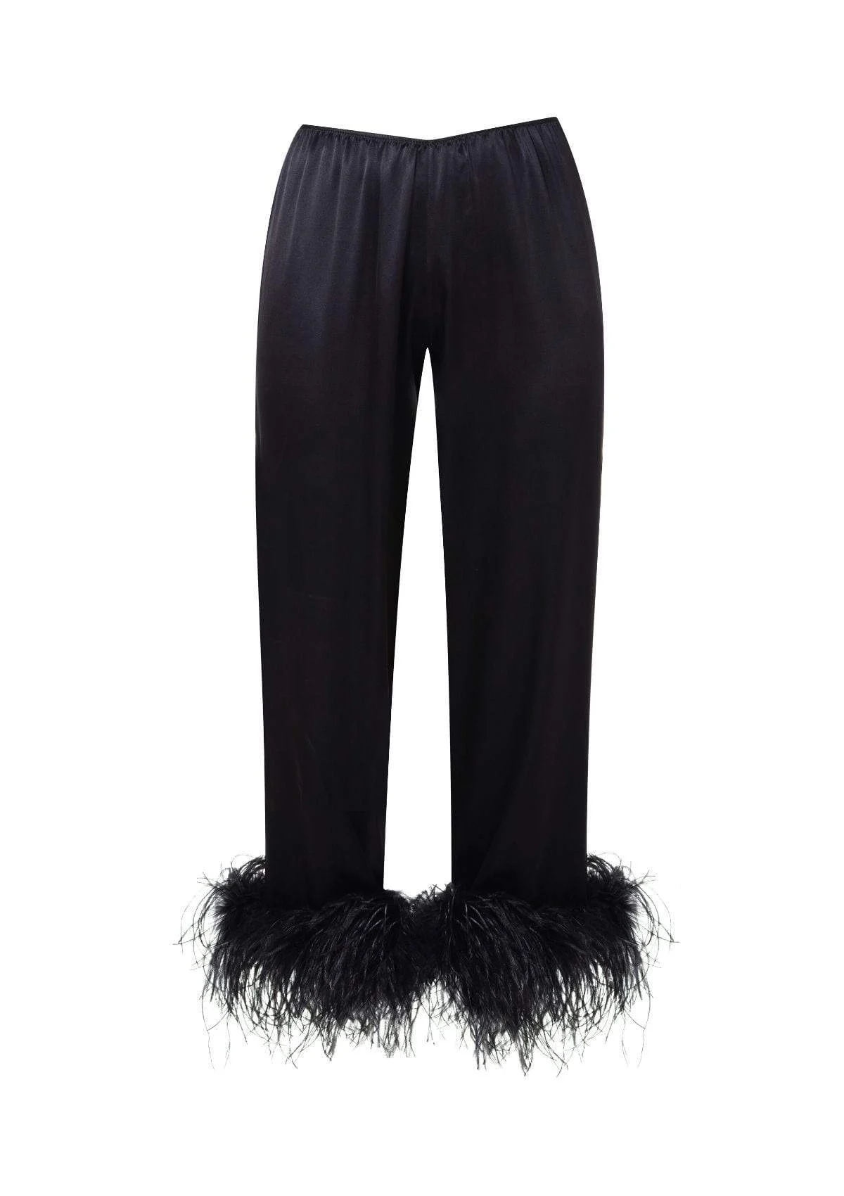 Camille Silk and Feather Trim Trouser