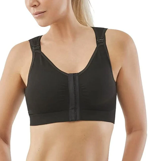 CAREFIX Bree Post-Op Wire Free Front Close Recovery Bra (3831) - Black