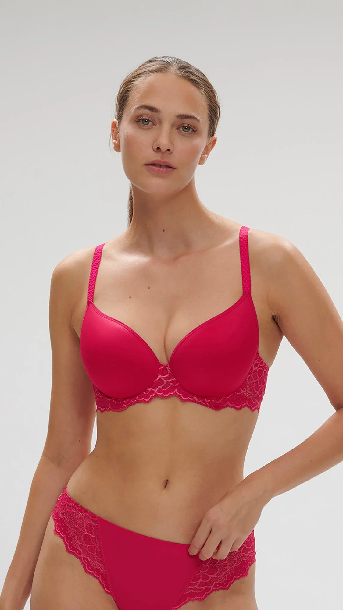Caresse 3D Plunge Contour Bra - Teaberry PinkRegular price