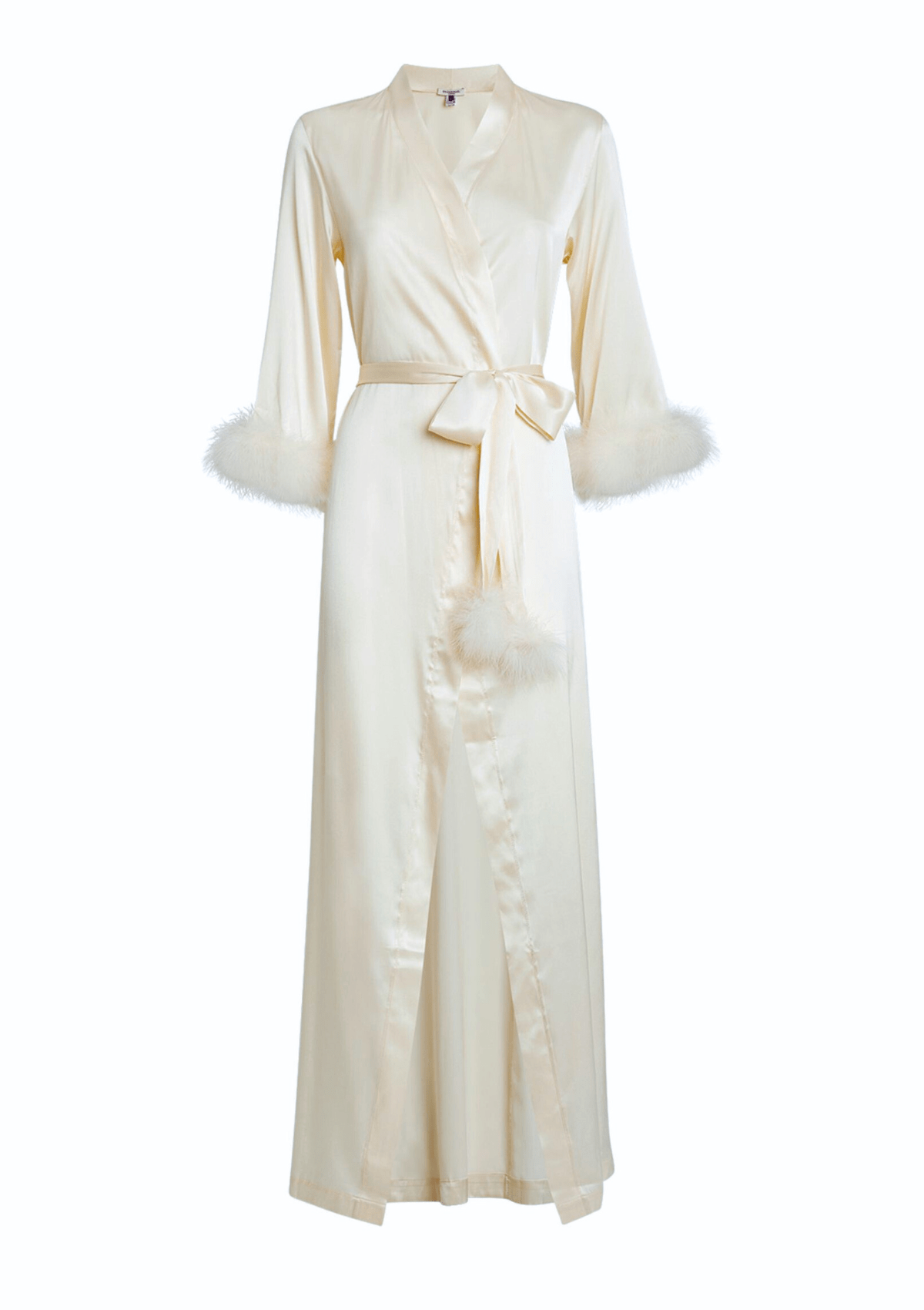 Celeste Silk and Feather Long Robe