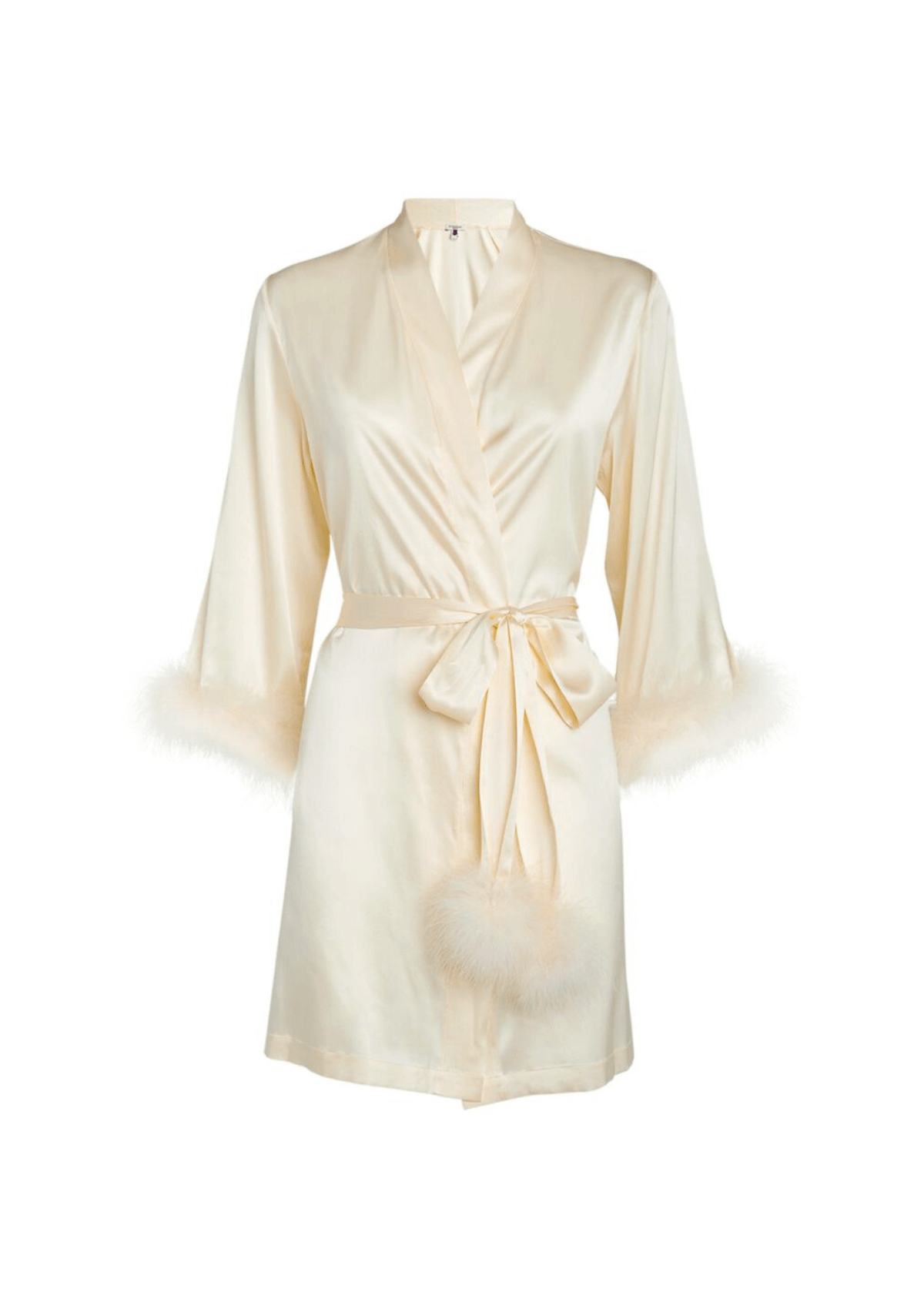 Celeste Silk and Feather Short Robe