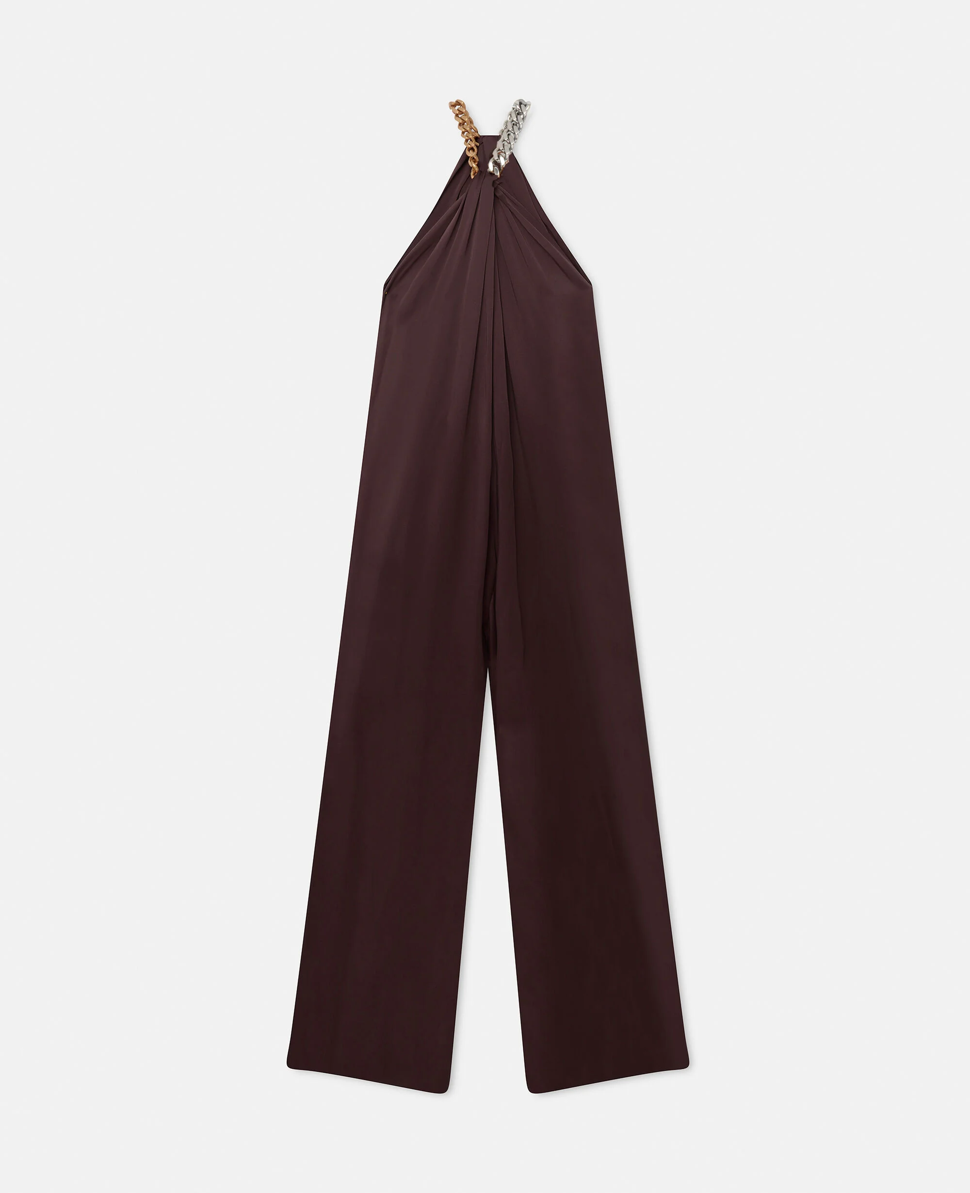 Chain Halterneck Satin Jumpsuit