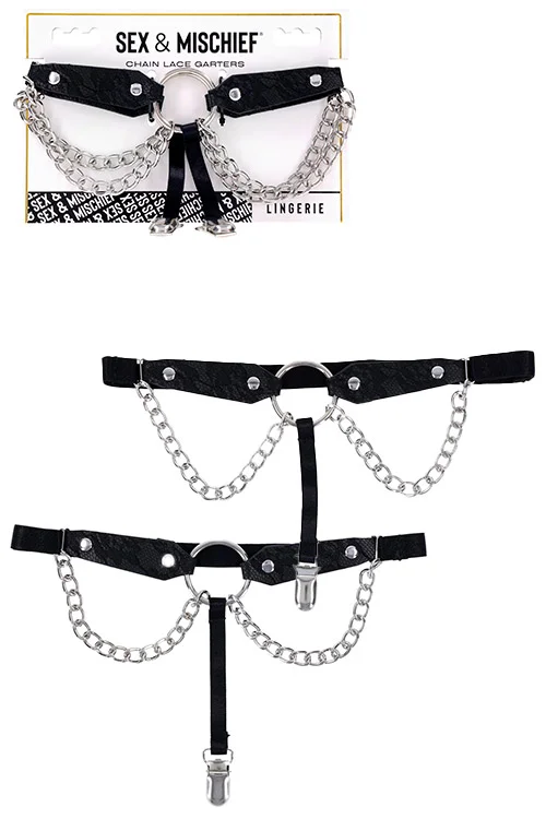 Chain & Lace Garters By Sex & Mischief