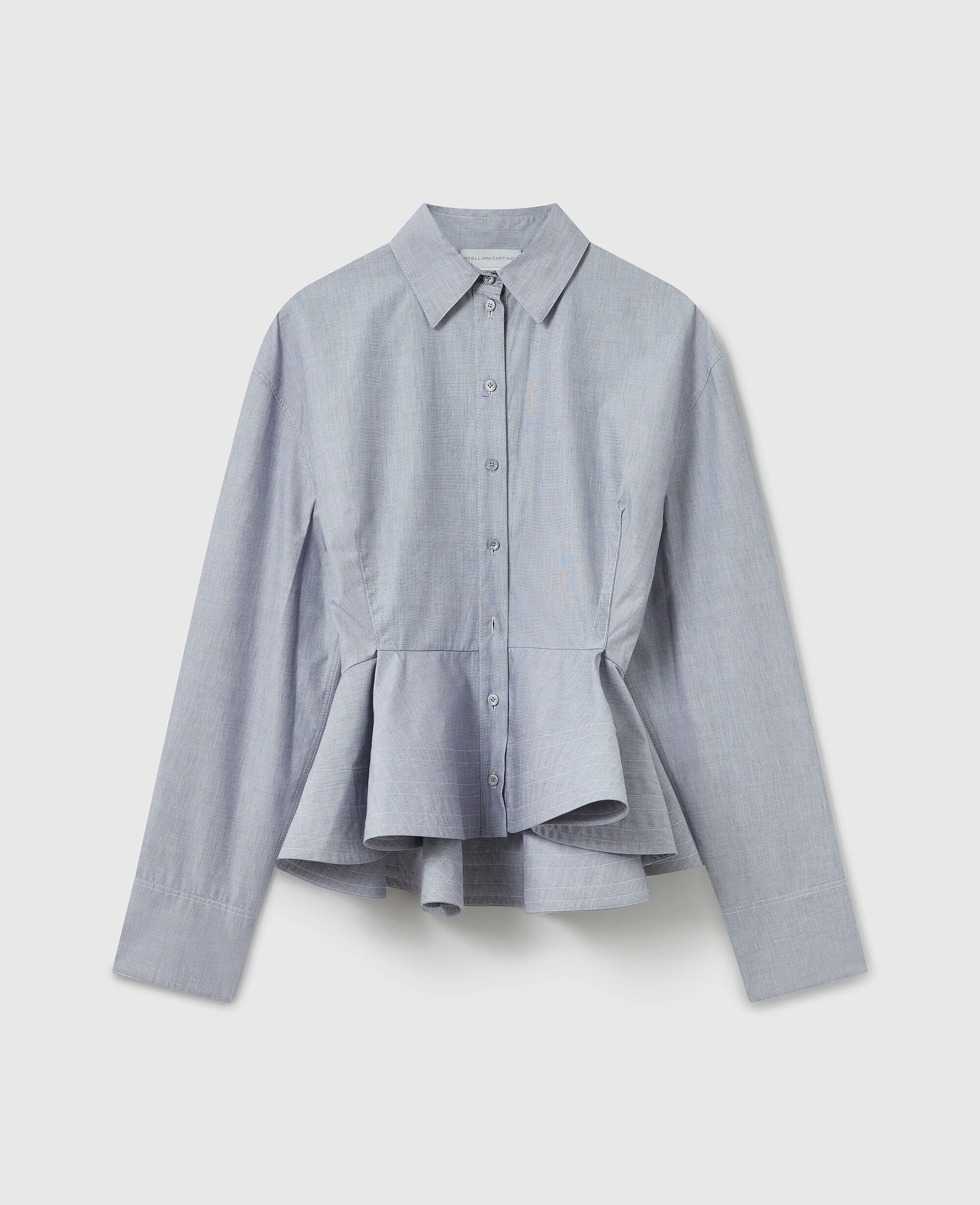 Chambray Peplum Shirt