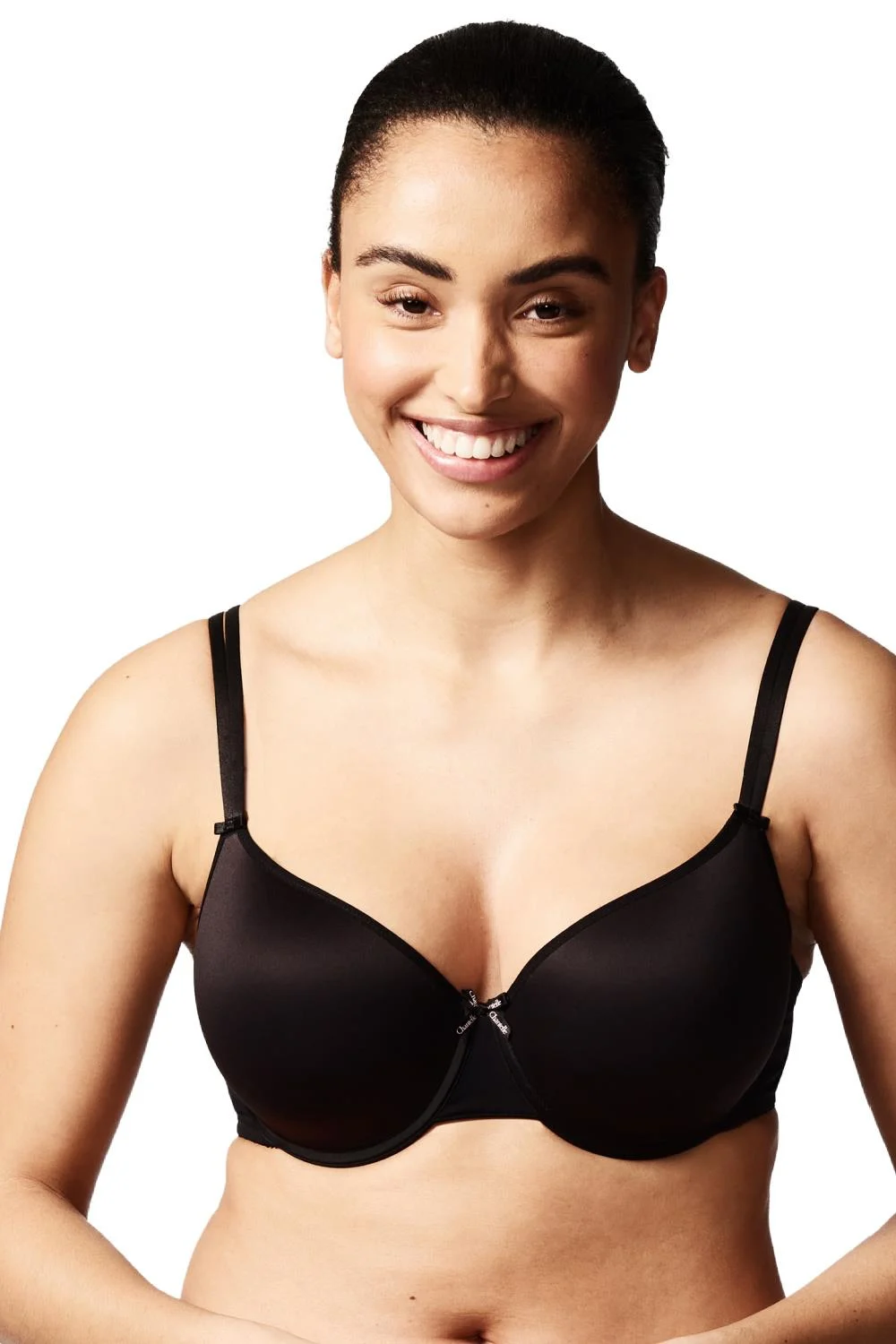 Chantelle Basic Invisible Smooth Support T-Shirt Bra, Black (1241)