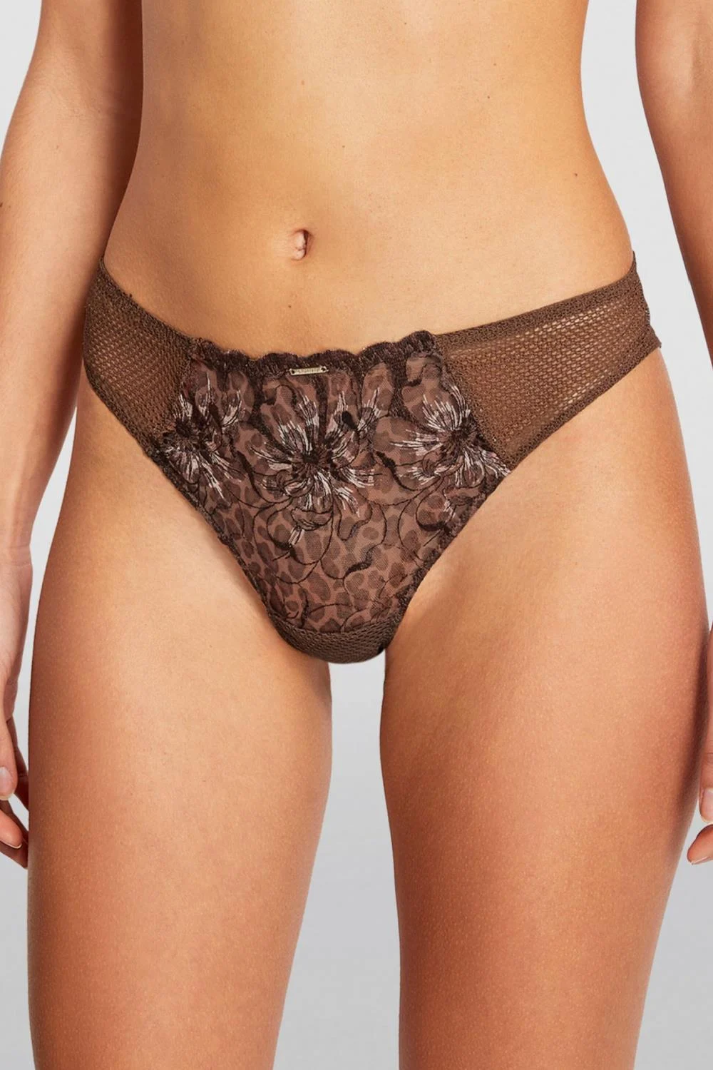 Chantelle Fleurs Thong, Leopard (C12M9)