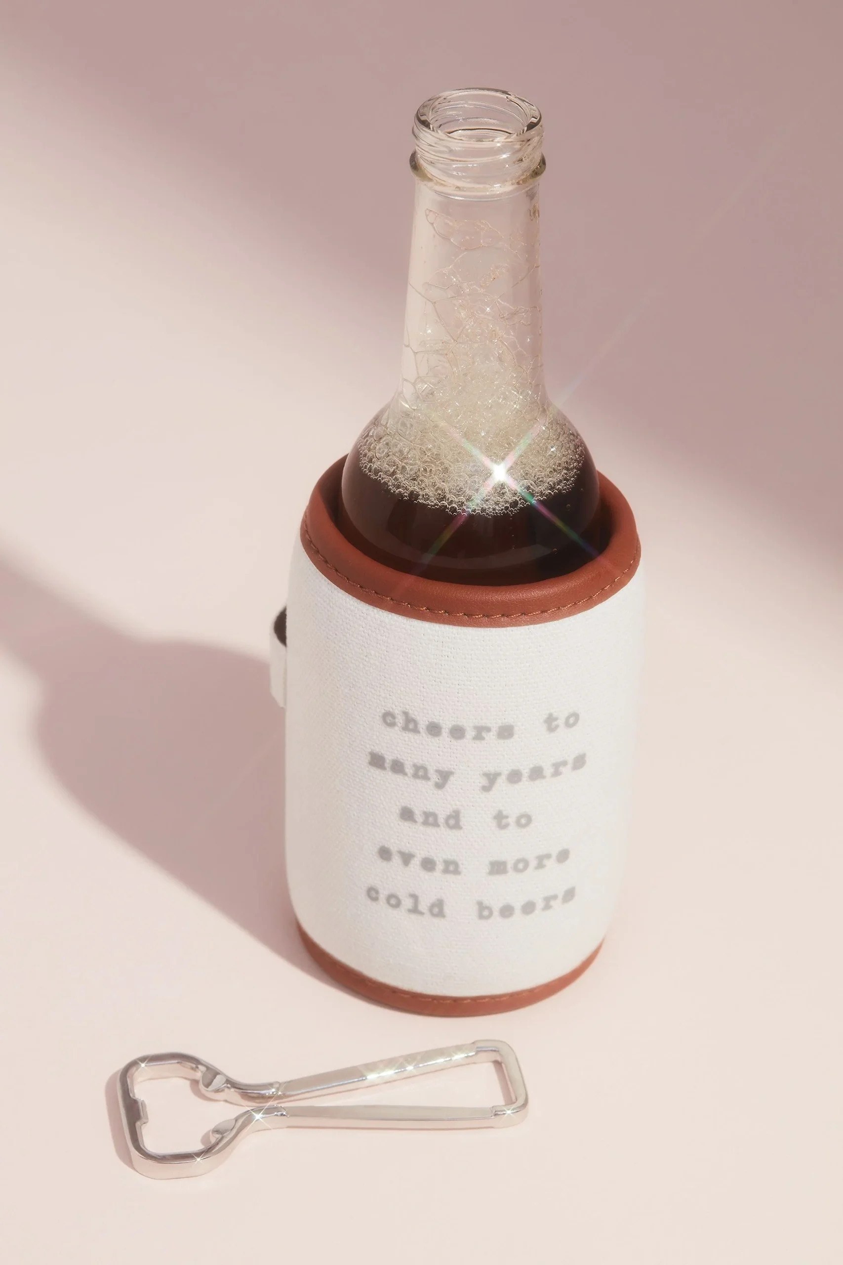 Cheers and Beers Drink Sleeve with Bottle Opener