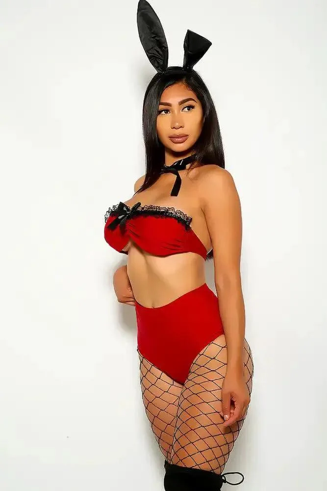 Cherry Naughty Ultra Sexy 4 Pc. Bunny Costume