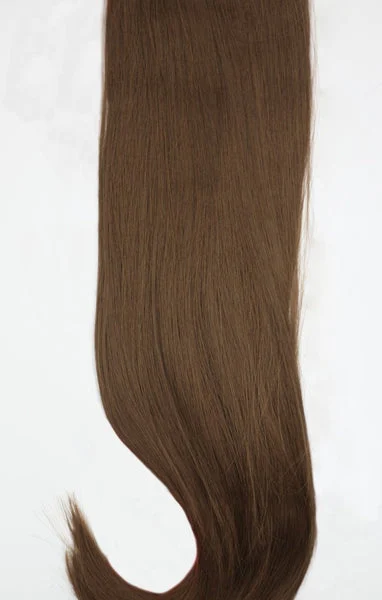 Chestnut 24" Synthetic Straight Hair Extensions Clip In Piece - Auora