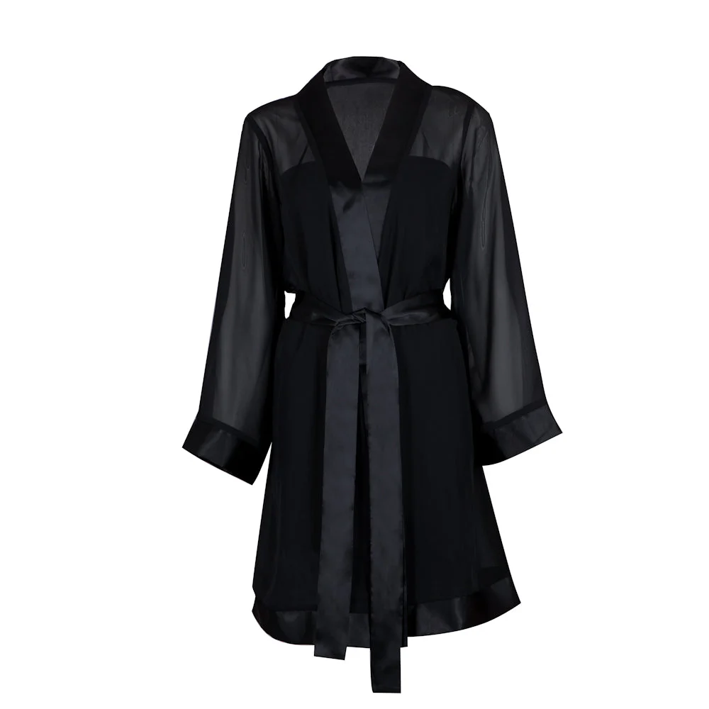 Chiffon Kimono Black