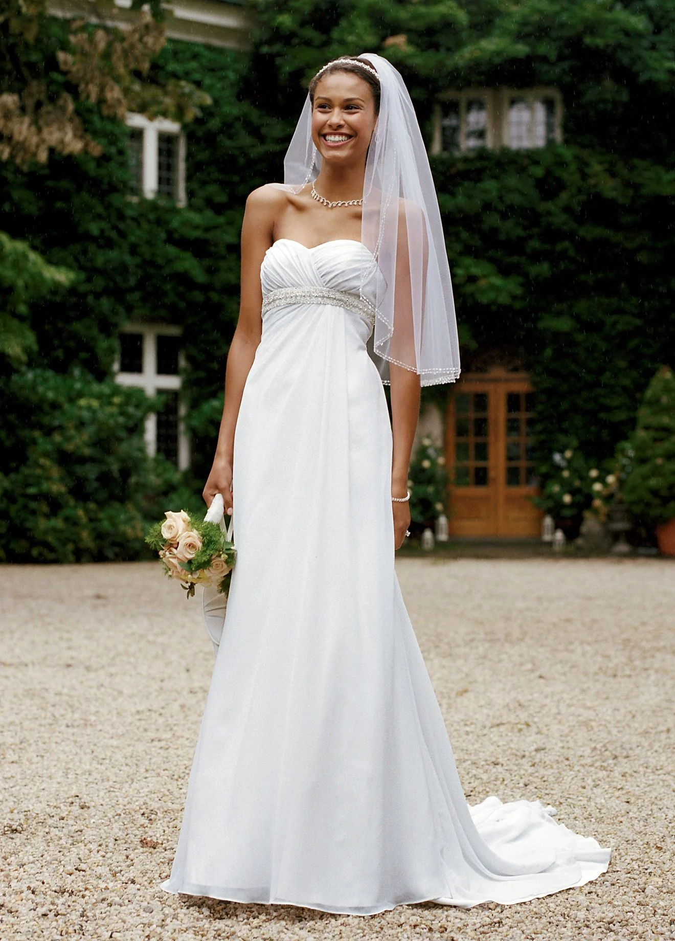 Chiffon Soft Gown with Side Drape