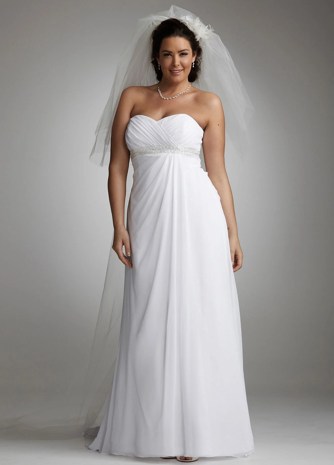 Chiffon Soft A-Line with Beaded Empire Waist