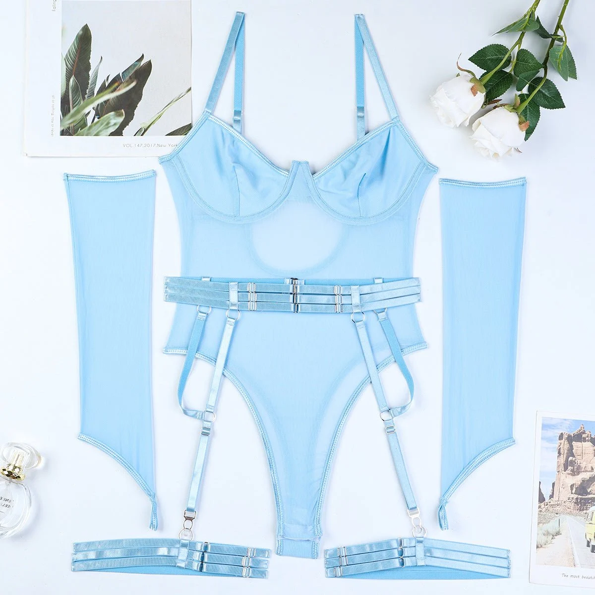 The Classic Bodysuit (Black & Blue)