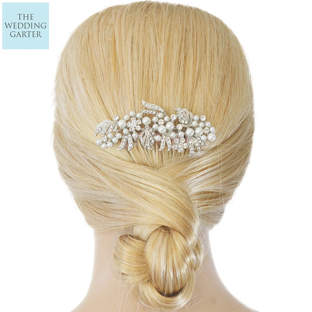 Classic Bridal Headpiece With Pearls & Crystals
