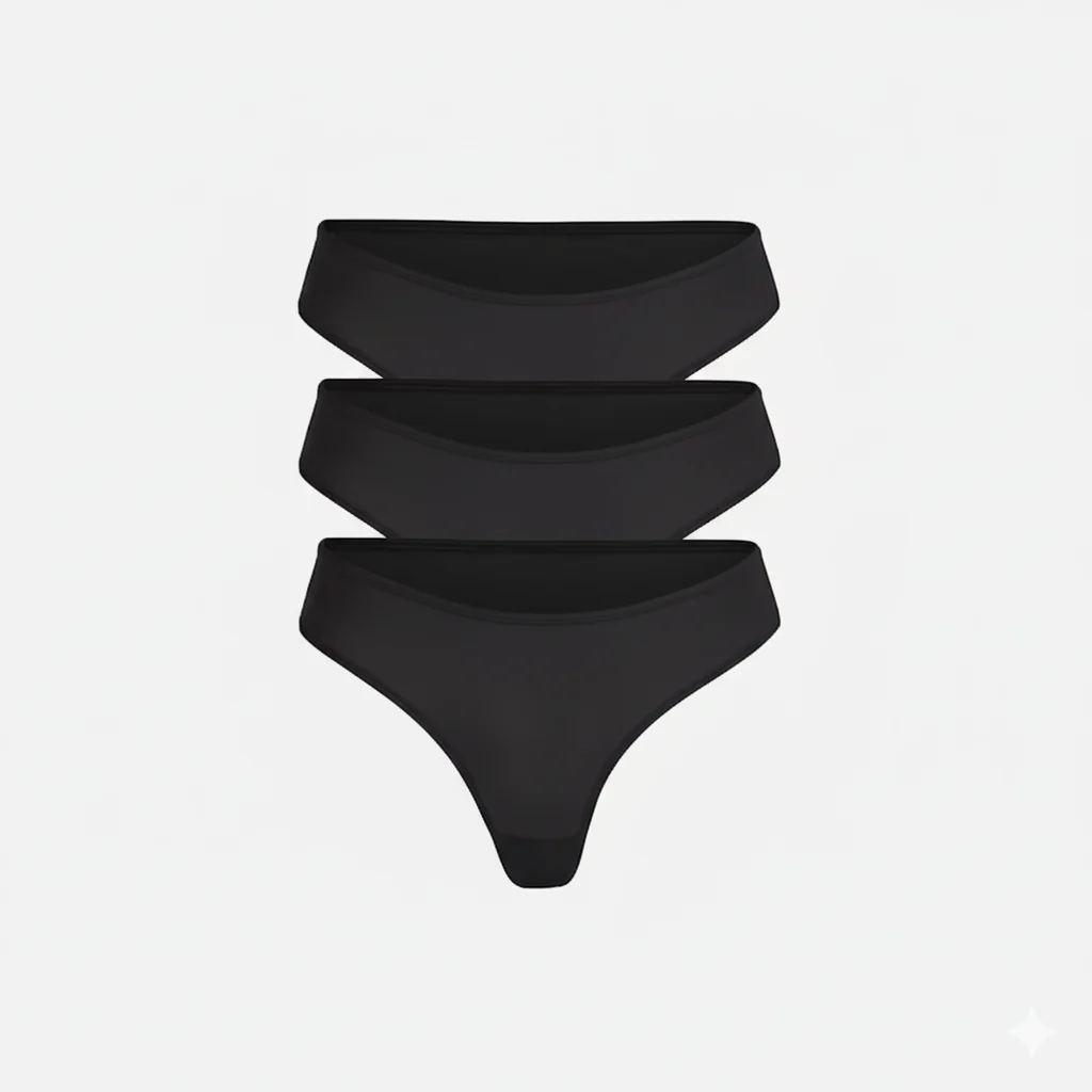Classic Thong Preset 3-Pack Black