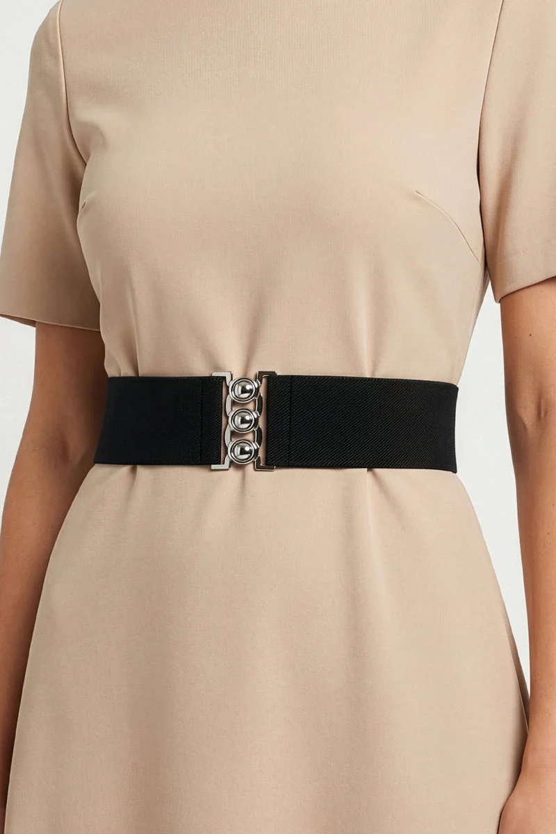 Classic Triple Eye-Hook Dress Belt