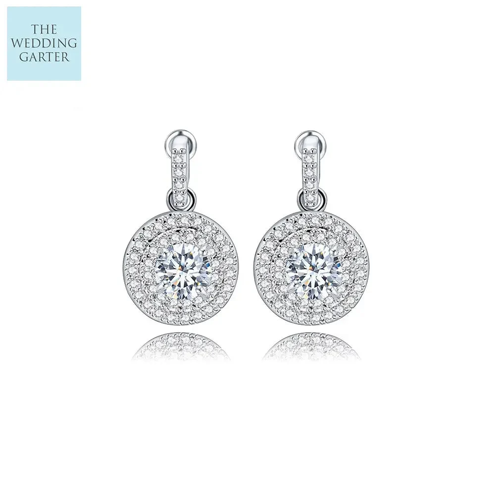 Classic Women's CZ Diamond Stud Bridesmaid Earrings