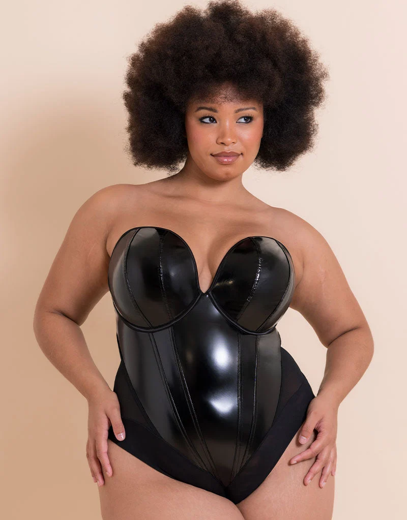 Classique Plunge Strapless Padded Body Black