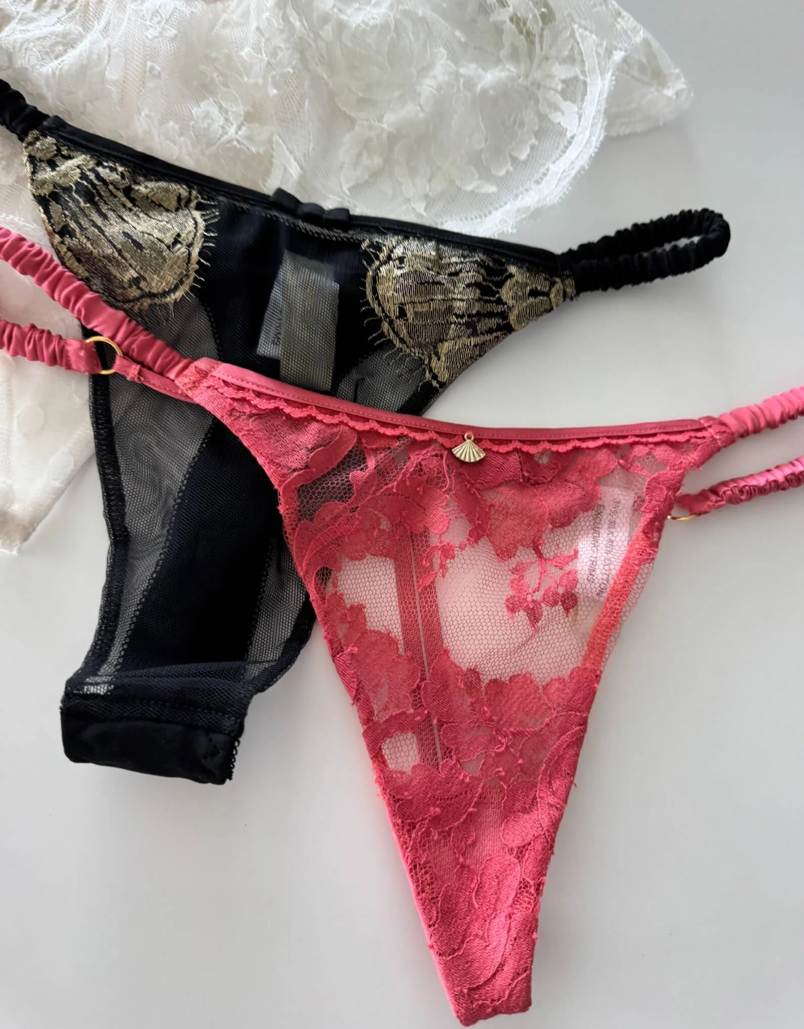 Clementine Lace Thong Orange Blossom