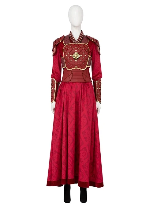 Comics What If Season 2 Hela Red Battle Suit Halloween Cosplay Costume Set Without Boots