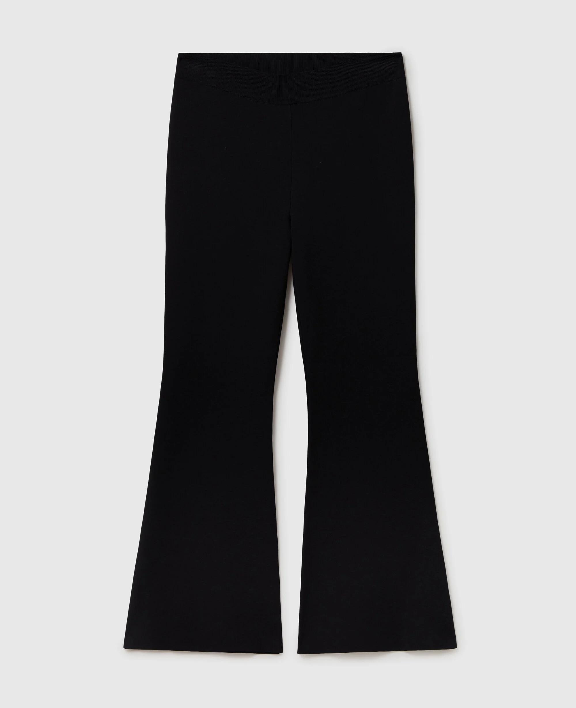 Compact Knit Flared Trousers